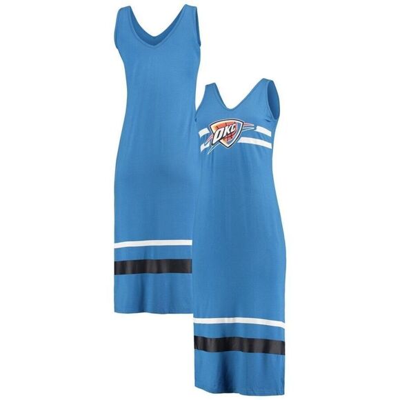 NWT Oklahoma City Thunder G-III 4Her by Carl Banks Women's Maxi Dress - Blue/Nav - Picture 12 of 12